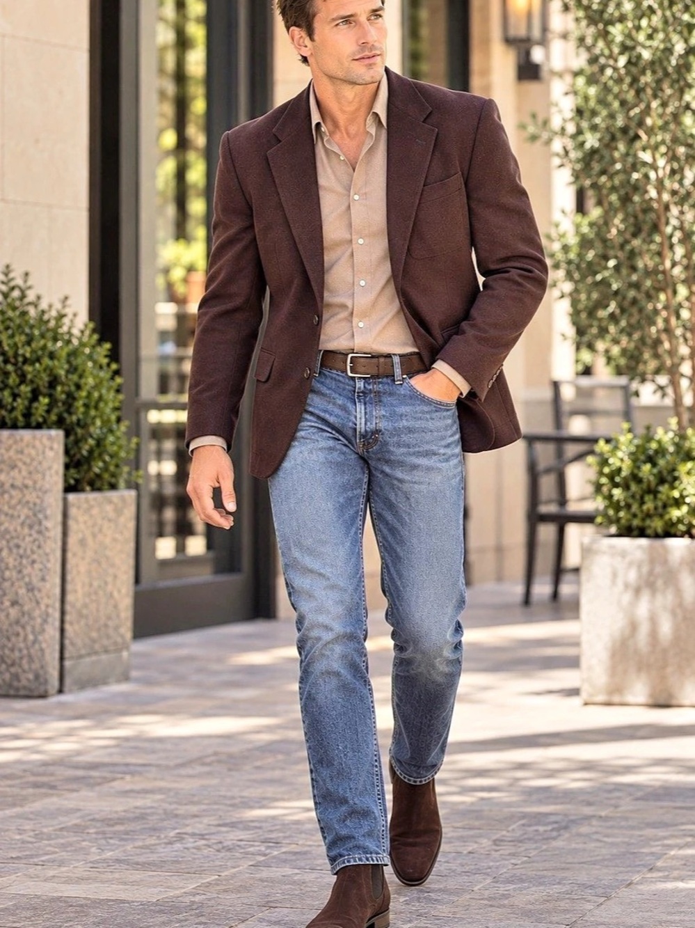 Hugo Boss Brown Wool/Cashmere Sportcoat-40R